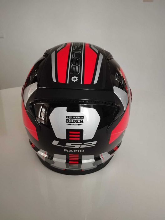 Capacete LS2 FF353 Rapid Stratus Black Red Silver