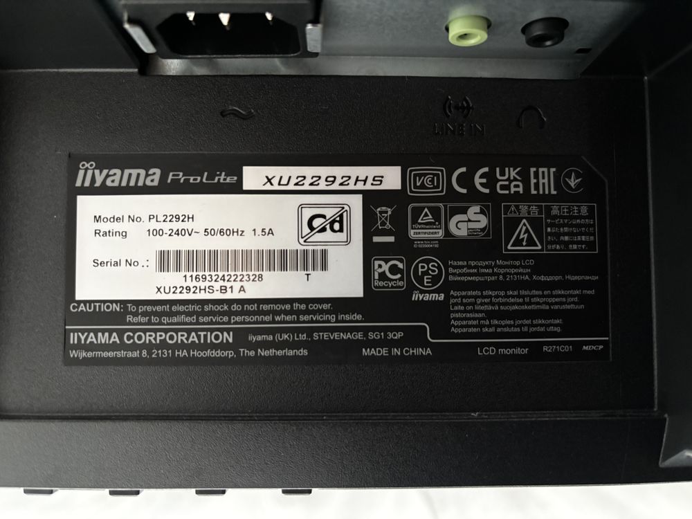 Monitor iiyama ProLite XU229ZHS-B1