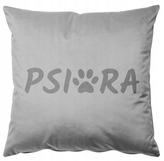 Poszewka welurowa z poduszką 40x40 dla Psiary z napisem Psiara
