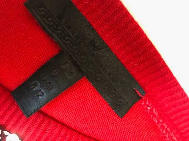 Dres damski czerwony z cekinami Elisabetta Zanardi, rozmiar S