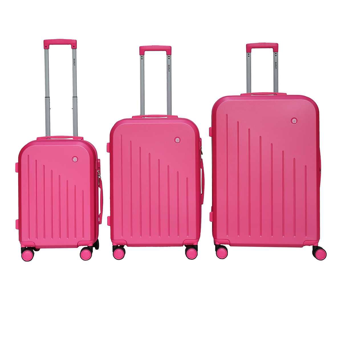 Zestaw walizek podróżnych 3w1 w kolorze różowym bagaż torby XL L M