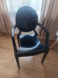Krzesło transparentne czarne