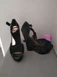 Buty koturny czarne