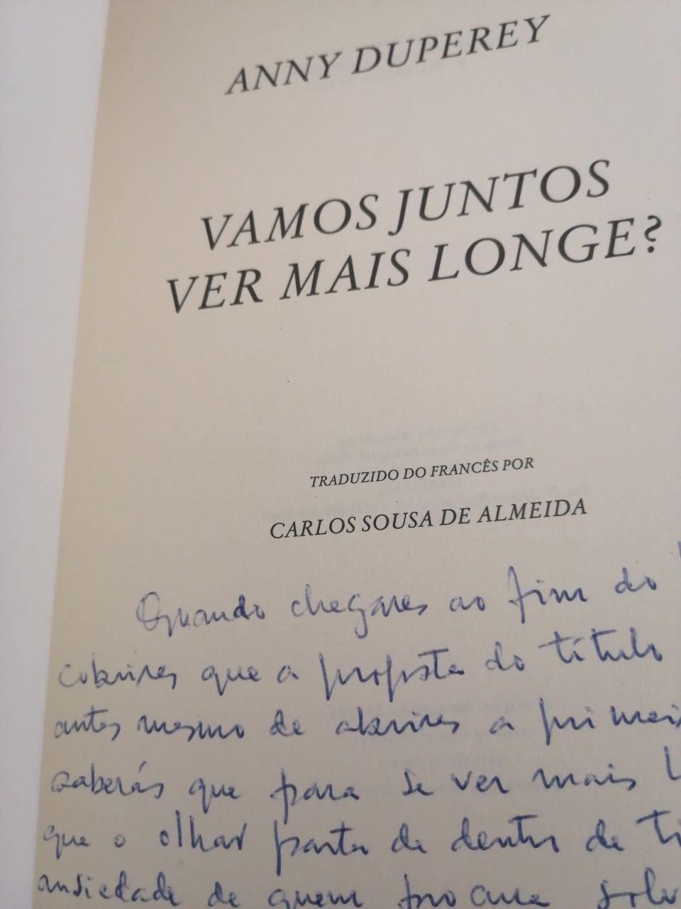 Romance Vamos juntos ver mais longe.