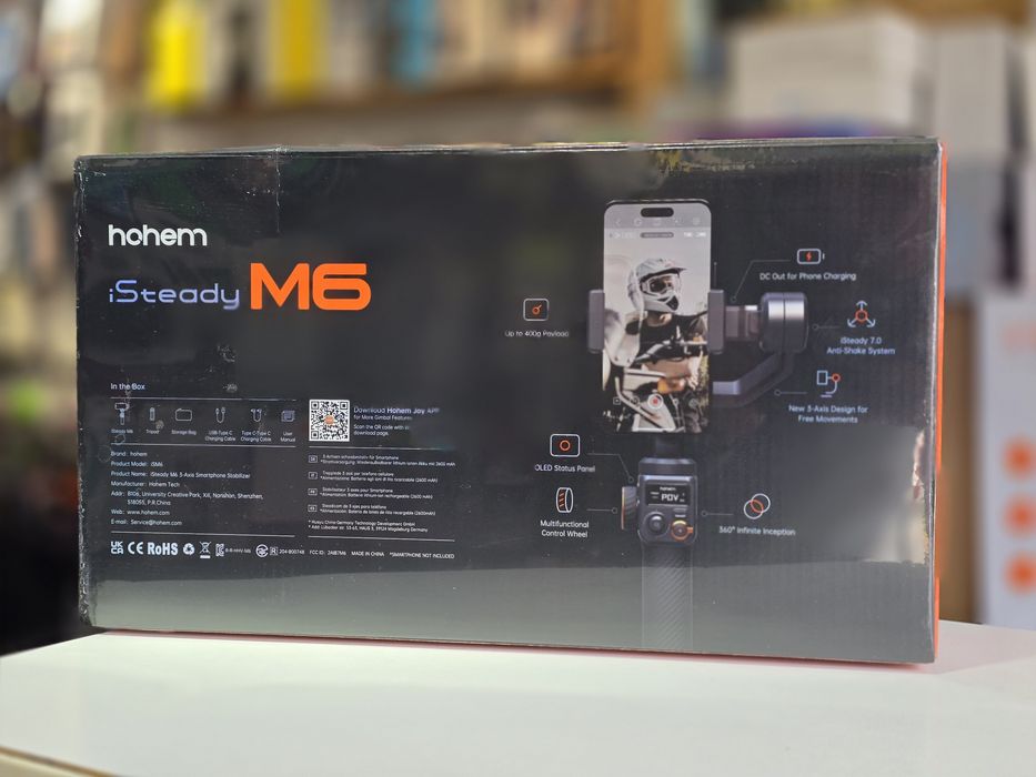 Монопод-стабілізатор Hohem Isteady M6 Black Kit з камерою