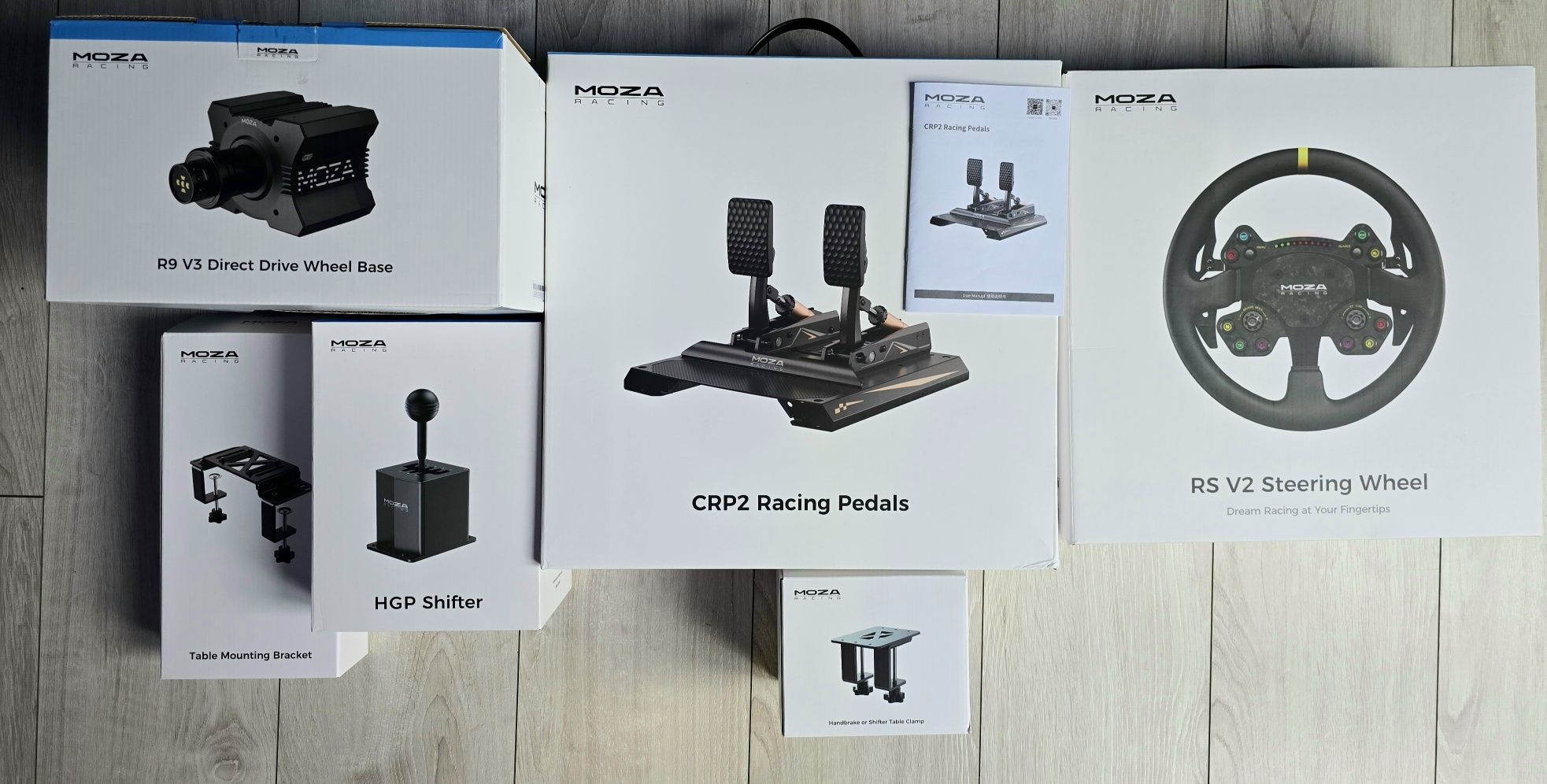 Zestaw Moza R9 v3 HGP shifter kierownica RS v2 pedały CRP 2 gwarancja