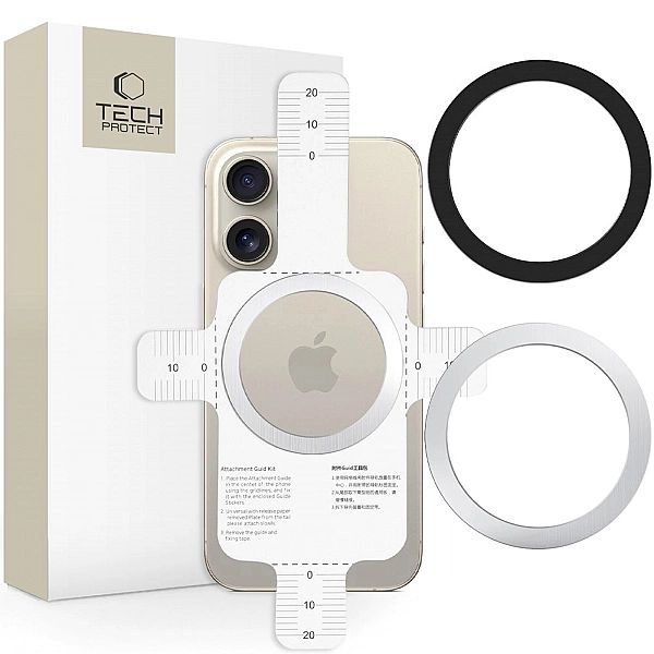 Tech-Protect Mmp-110/2In1 Magnetic Magsafe Ring Silver & Black