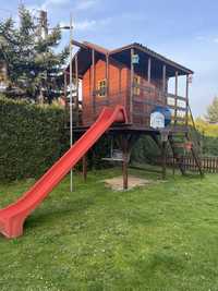 Domek drewniany dla dzieci plac zabaw
