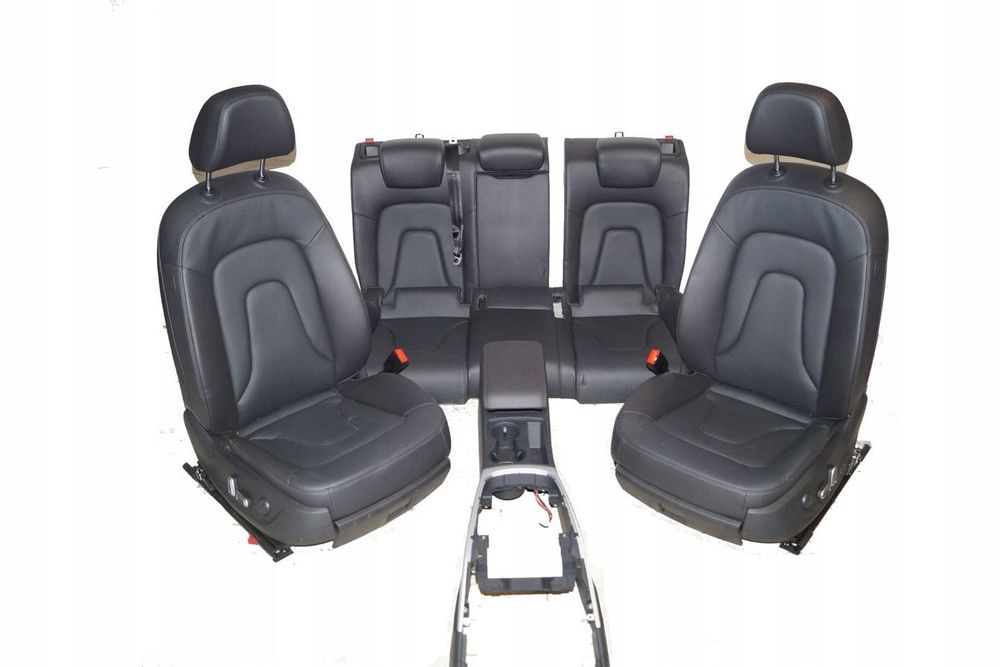 AUDI A5 8T FOTELE KOMPLET CZARNA SKÓRA SPORTBACK