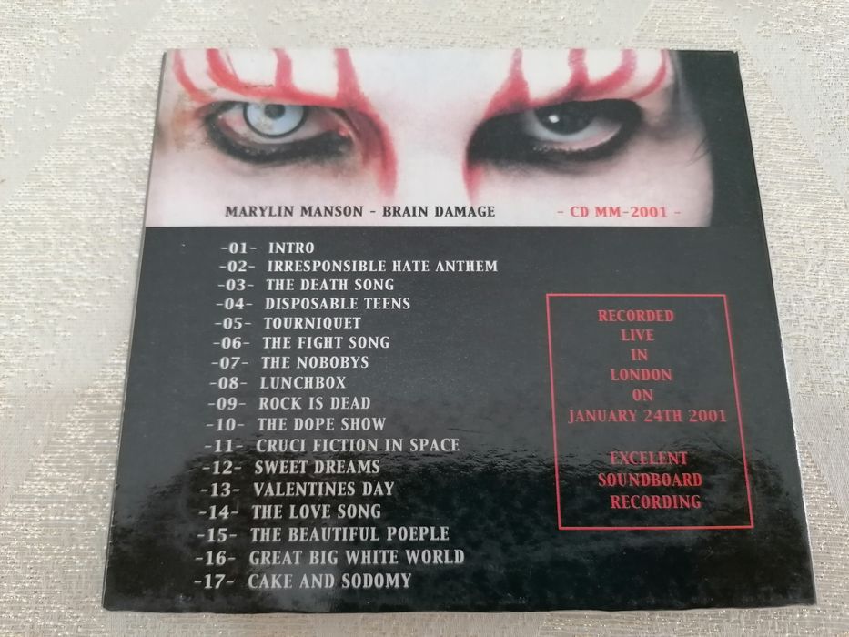 Marilyn Manson - Brain Damage (CD - Bootleg) Raridade