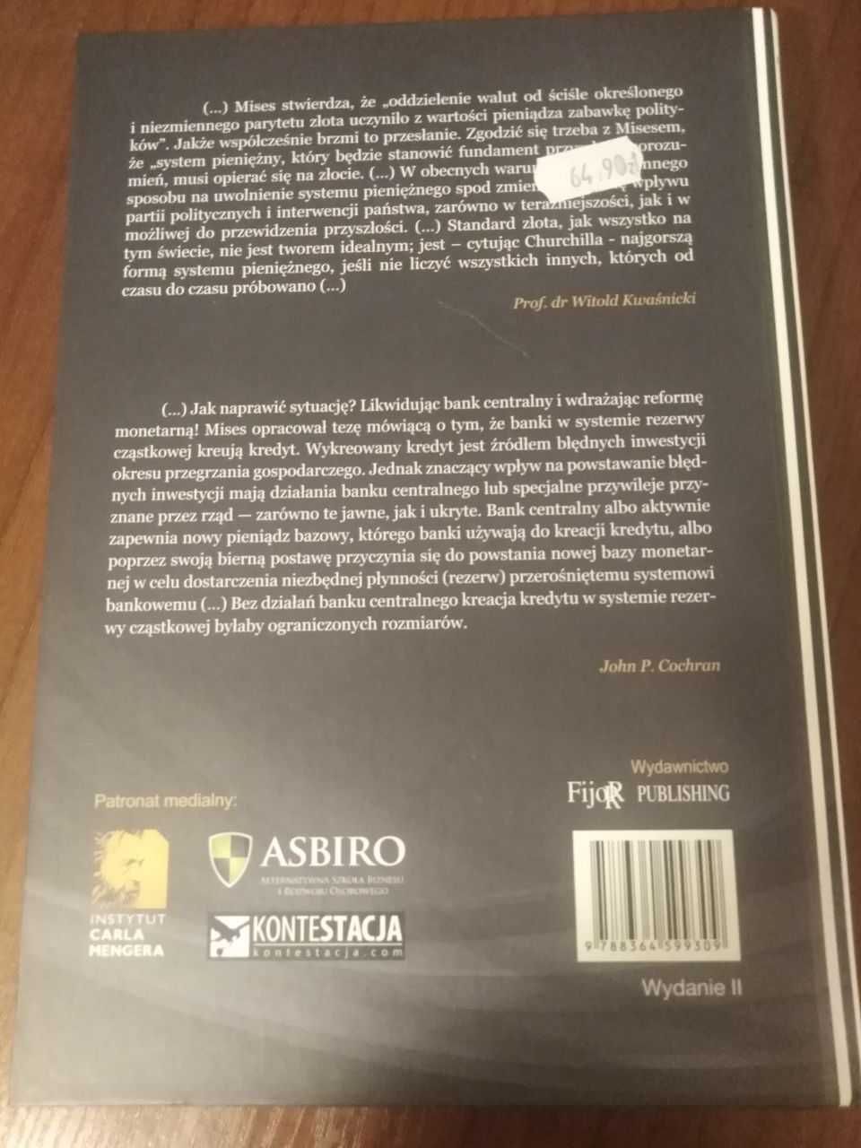 Ludwig Von Mises "Teoria Pieniądza i kredytu", twarda oprawa