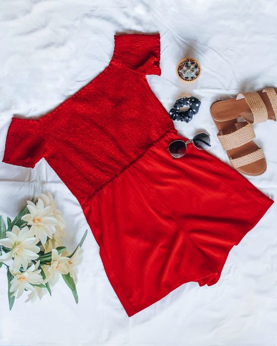 Macacão Off-the-shoulder - Bershka