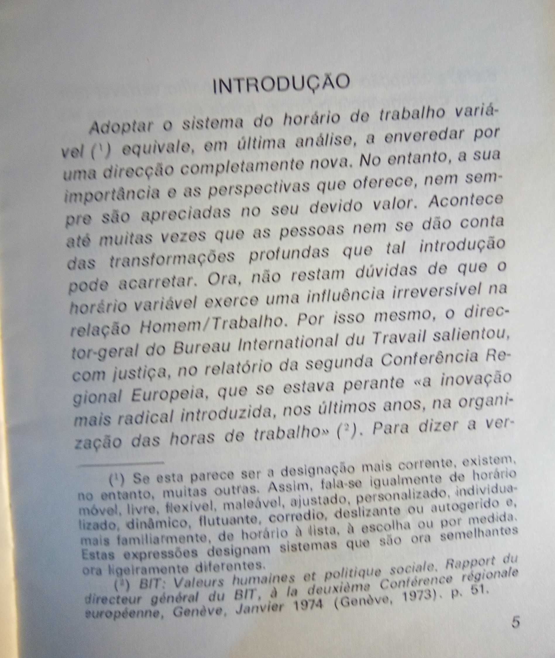 O horário variável, Heinz Allenspach. 1977
