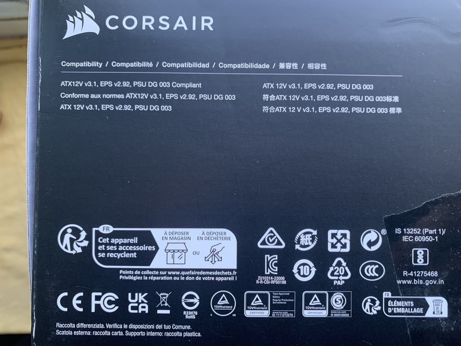 Блок живлення Corsair RM1000x ATX 3.1 (CP-9020271-EU) 1000W