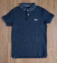 SuperDry męska koszulka polo jersey S granatowa