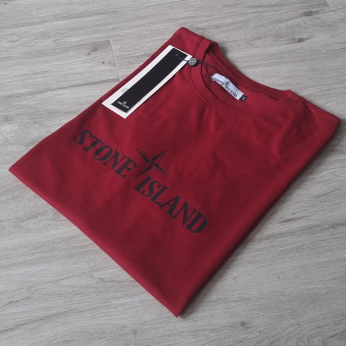 Стильна та комфортна чоловіча червона футболка Stone Island (3XL)