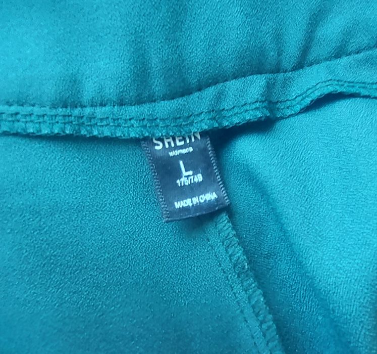 Темно- зелені брюки палаццо L