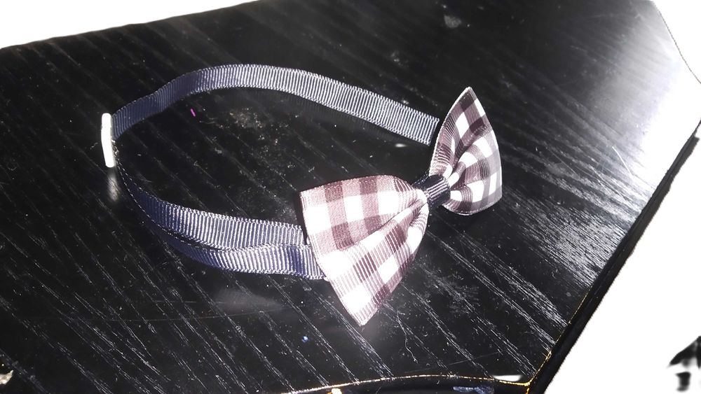 OBROŻA DLA PSA KOTA Kokarda Kokardka Muszka Mucha Regulowana w kratę