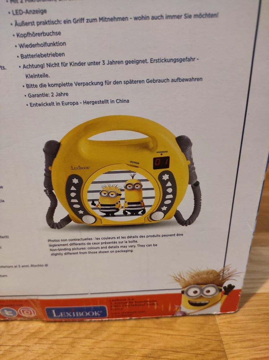 Lexibook odtwarzacz CD minionki  E33p