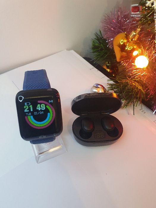 Zestaw słuchawki plus zegarek Smart watch
