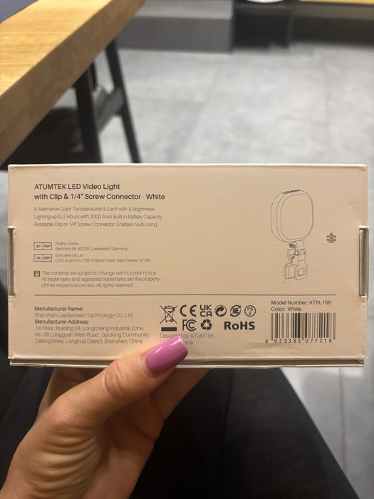 Lampka led z klipsem nowa