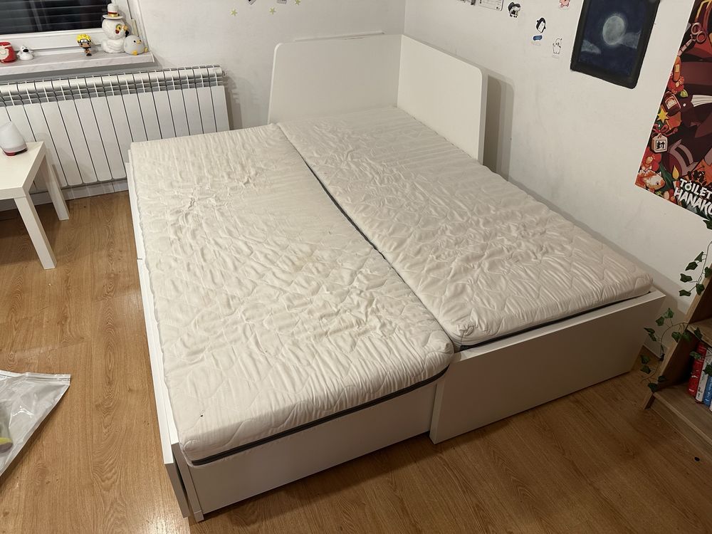 Łóżko Flekke Ikea z materacami