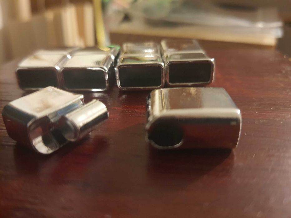 Zapięcie metalowe magnetyczne do bransoletek skórzanych 6x12 mm