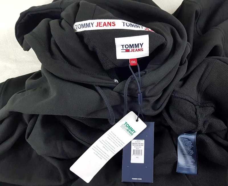 Tommy Hilfiger męska bluza z kapturem Tommy Jeans -Relaxed czarna -XXL