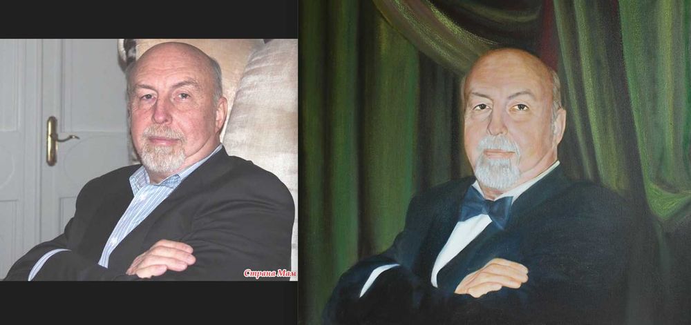 Natal já está logo! Retrato por foto, Pinturas óleo sobre tela.