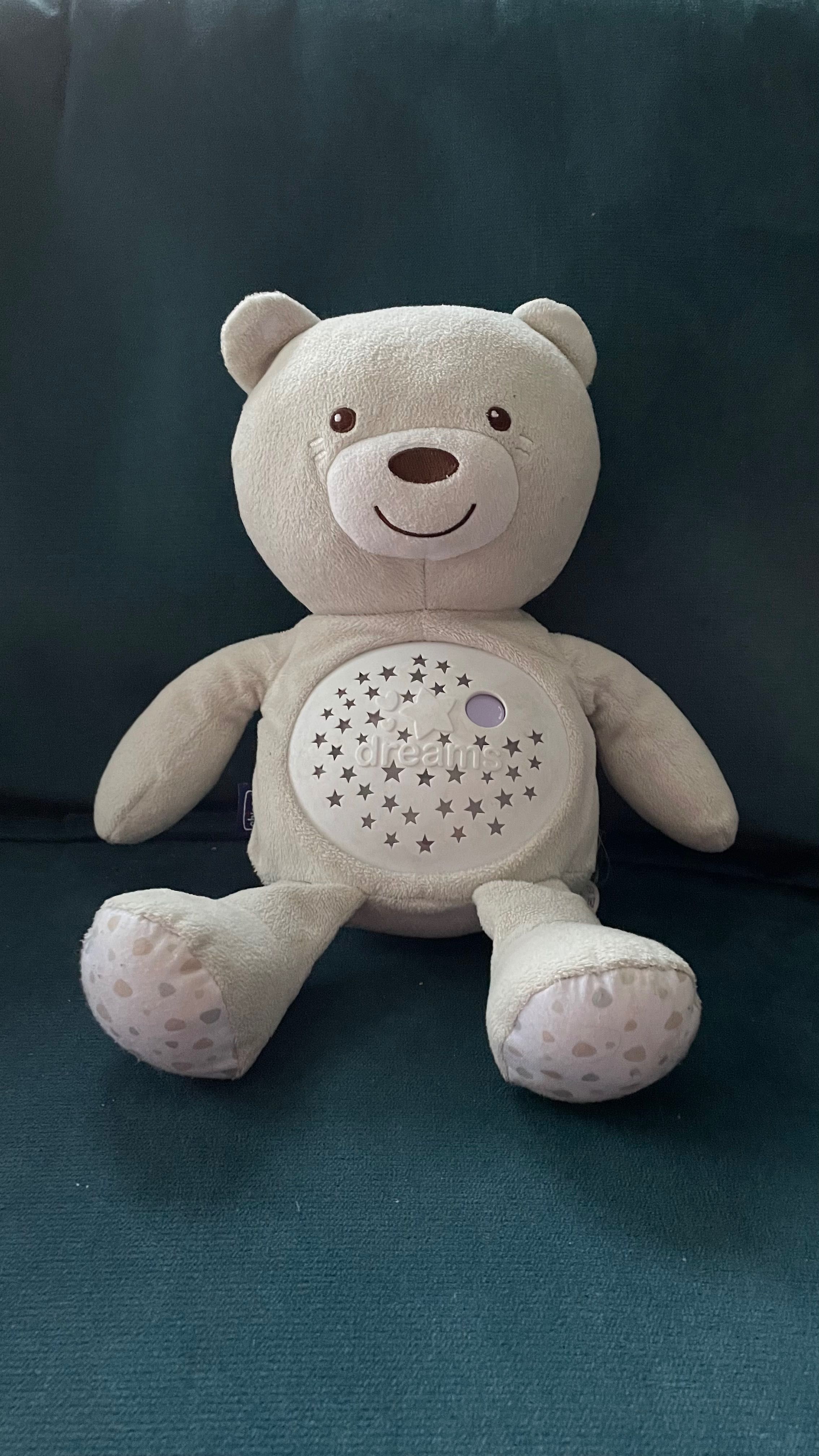 chicco miś z projektorem 3w1 lampka + kołysanki