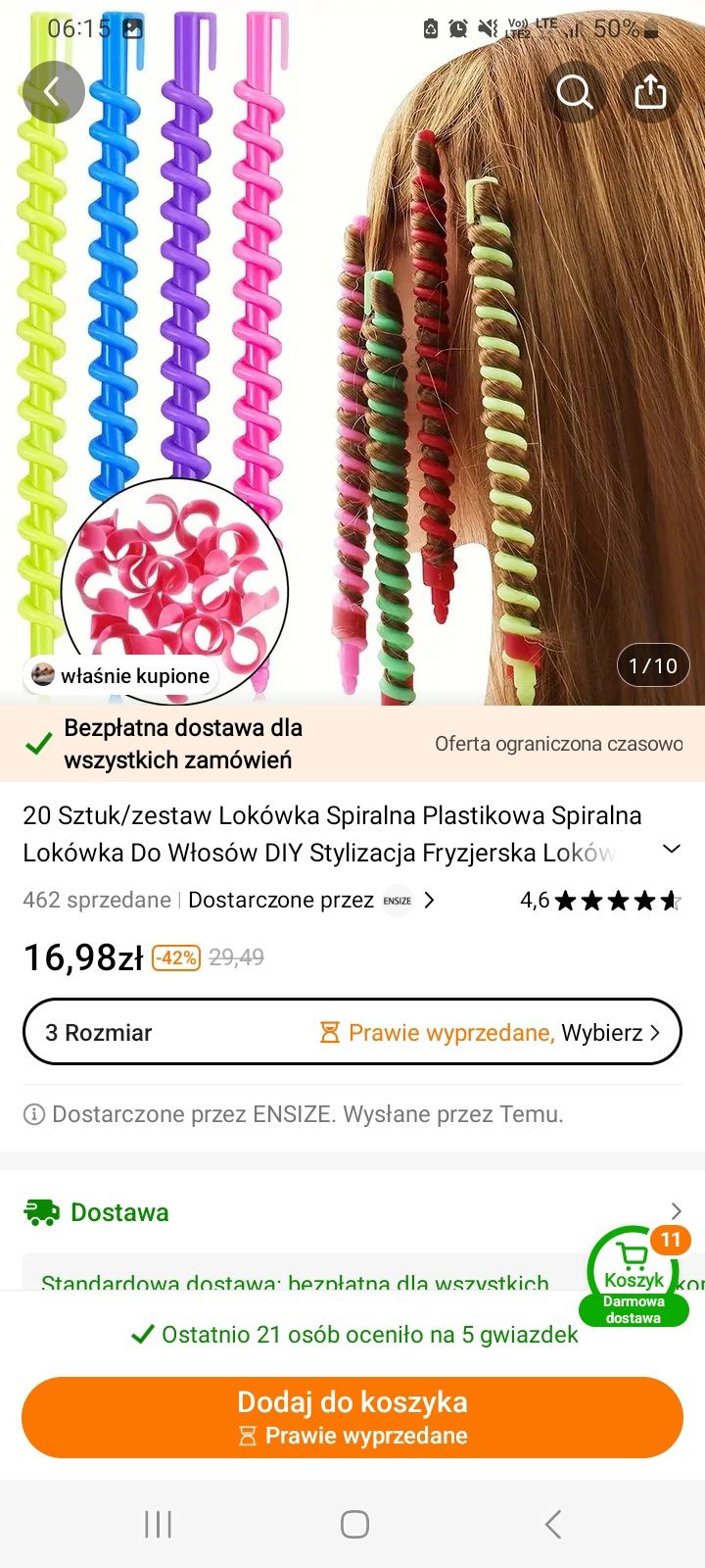 Sprzedam wałki do loków