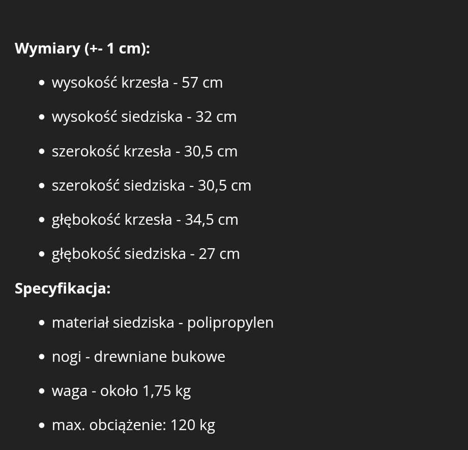 Krzesełko dziecięce