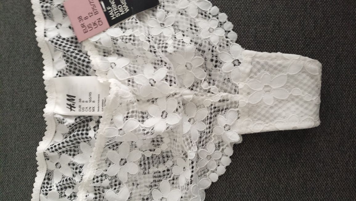 Majtki figi z koronki h&m