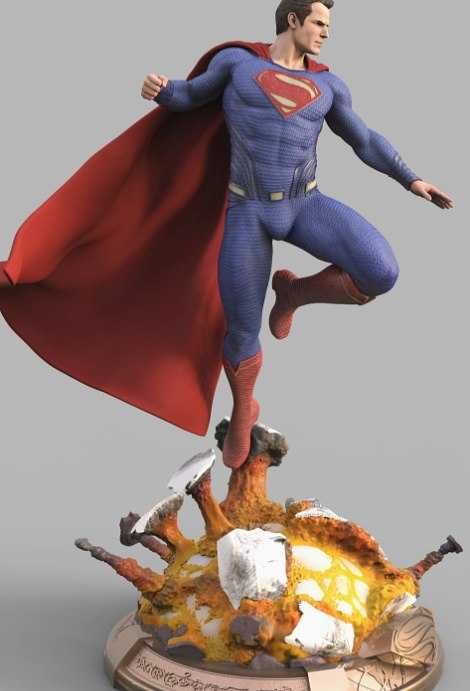 Figurka Superman, Henry Cavil, DC, Żywica, Ręcznie Malowana