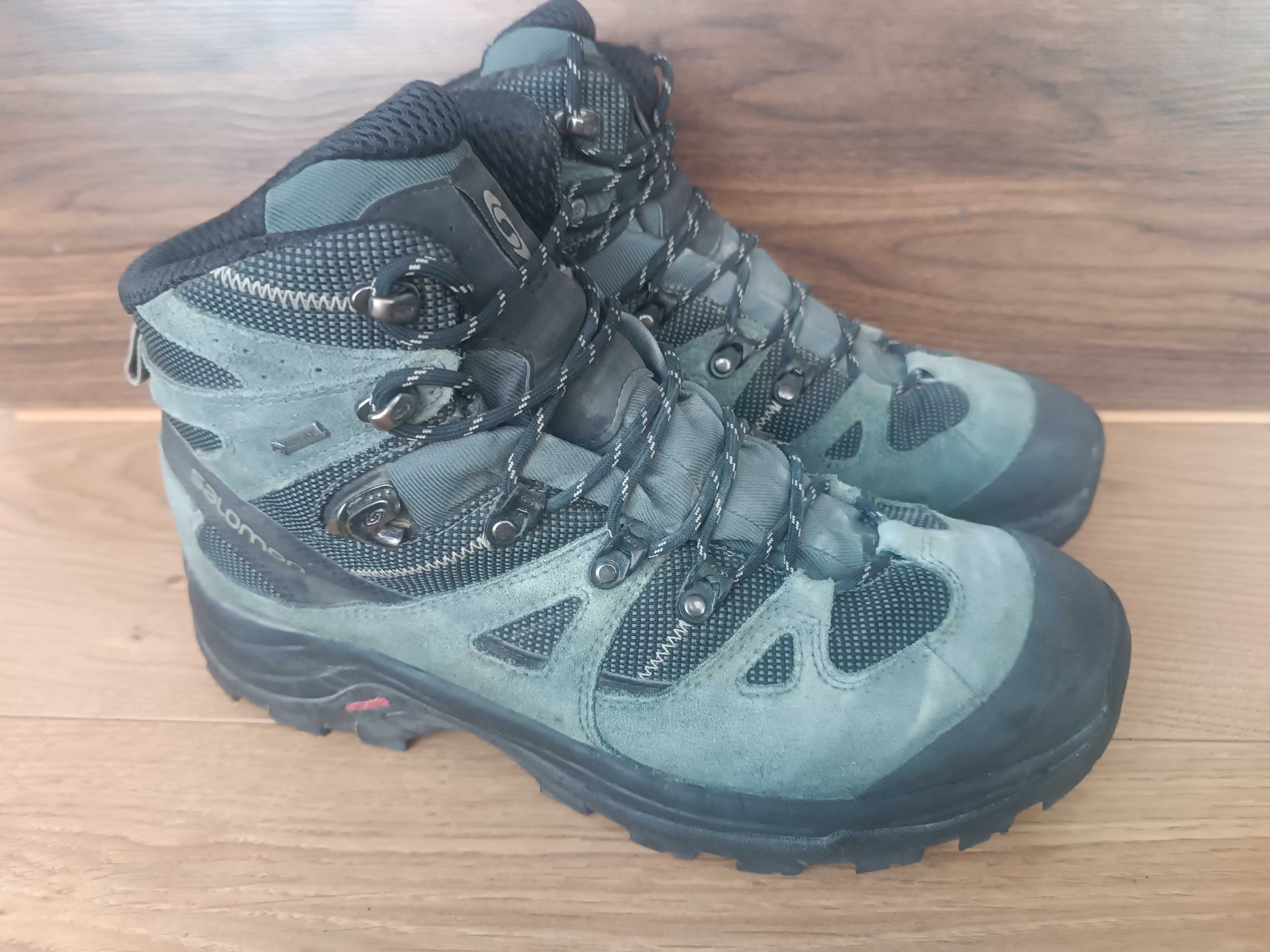 Ботинки берцы плотная кожа Salomon gore tex 4 D Quest 44 28 см