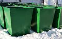 Металеві контейнери для сміття з кришкою, сміттєві баки з металу