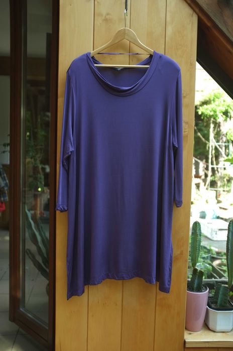 sukienka tunika oversize Silbor lejąca ciążowa minimalistyczna