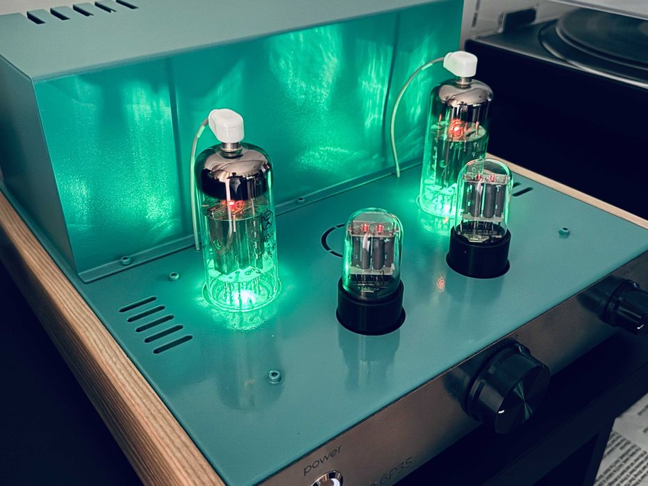 ‼️ Ламповый усилитель papatube Tiffani 6п36с Класс А подсветка изумруд