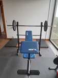 Bench Press ajustável com vários módulos  e Discos de Peso