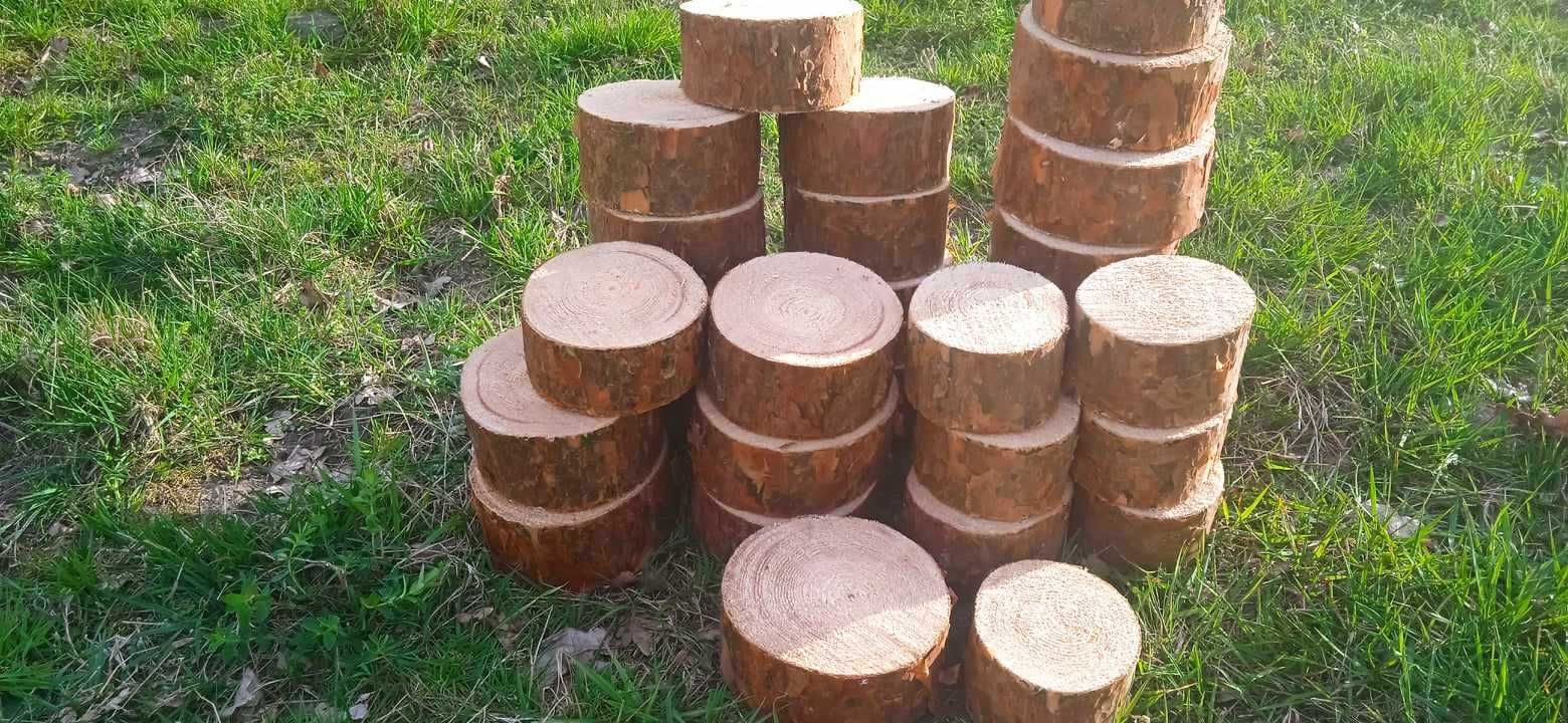Pieńki na ścieżkę ogrodową ,10 sztuk, 10-15 cm, Plastry drewna, Wesele