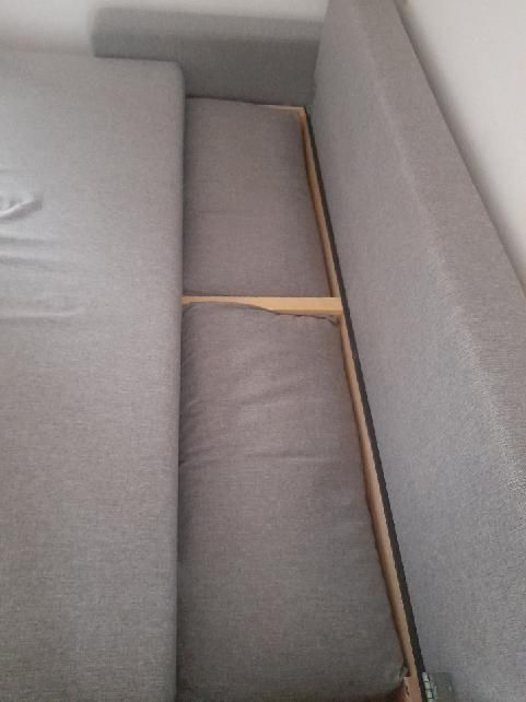 Sofa, kanapa  3 osobowa, rozkładana, szara z ikea + gratis