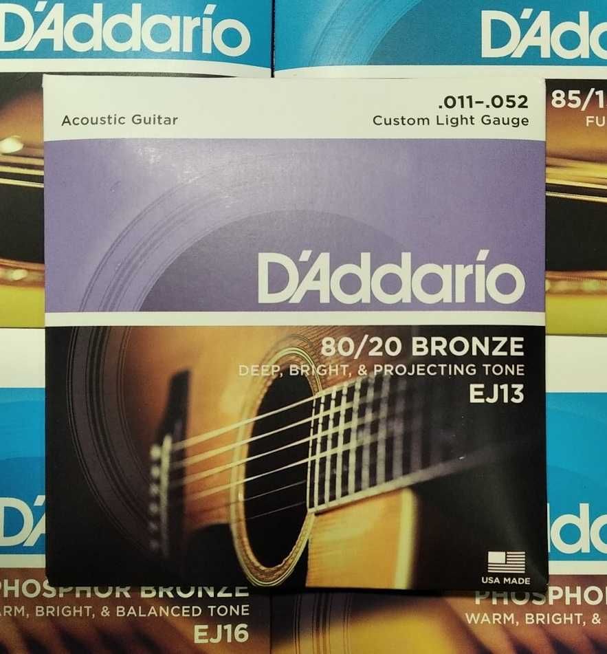 Струны для акустической гитары D'ADDARIO EJ13 (11-52)