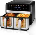 Frytkownica beztłuszczowa podwójna AIR FRYER  2x 4,5 L  2400 W