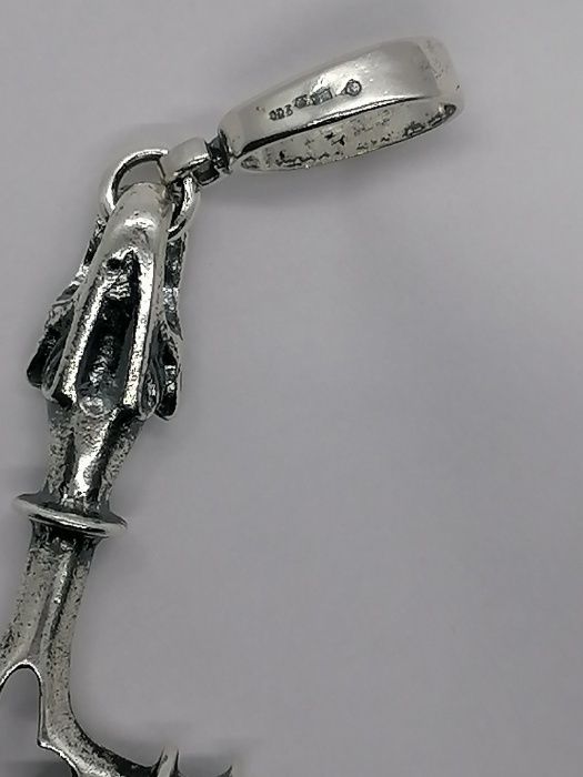 krzyż wilczy Thora staro nordycki duży ciężki masywny 38,5 g. 7,5/4 cm
