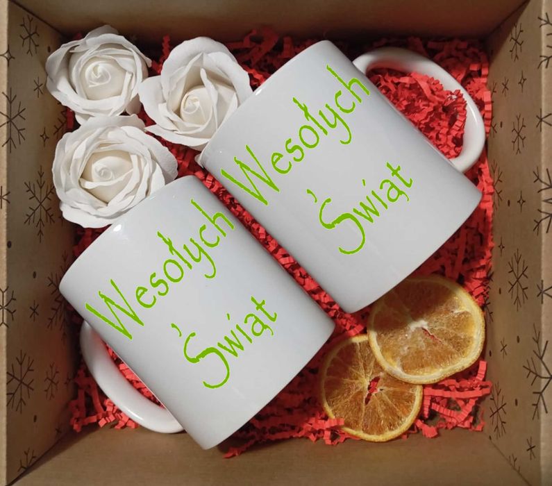 Zestaw prezentowy dwa kubki Grinch na mikołajki