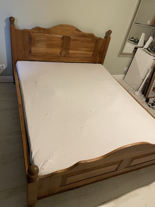 Łózko podwójne , 160 , lite drewno