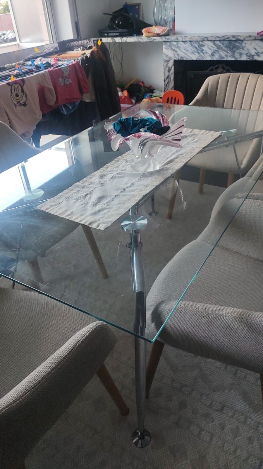 Mesa de vidro sala