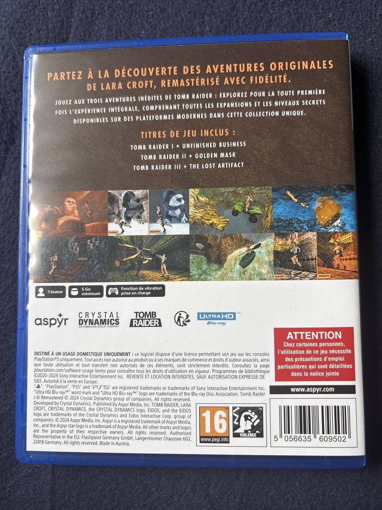 Tomb Raider 1 2 3 Remastered PS5