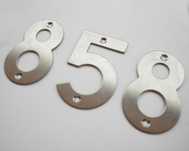 Número 5 e dois números 8 em Aço Inox (100mm) para entrada de casa