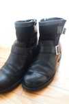 Botas de senhora de pele e camurça 38
